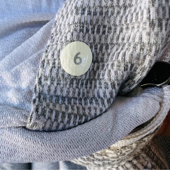 Lululemon Think Fast Hoodie Mini Check Pique White Heathered Slate SIZE 6 - Picture 3 of 8